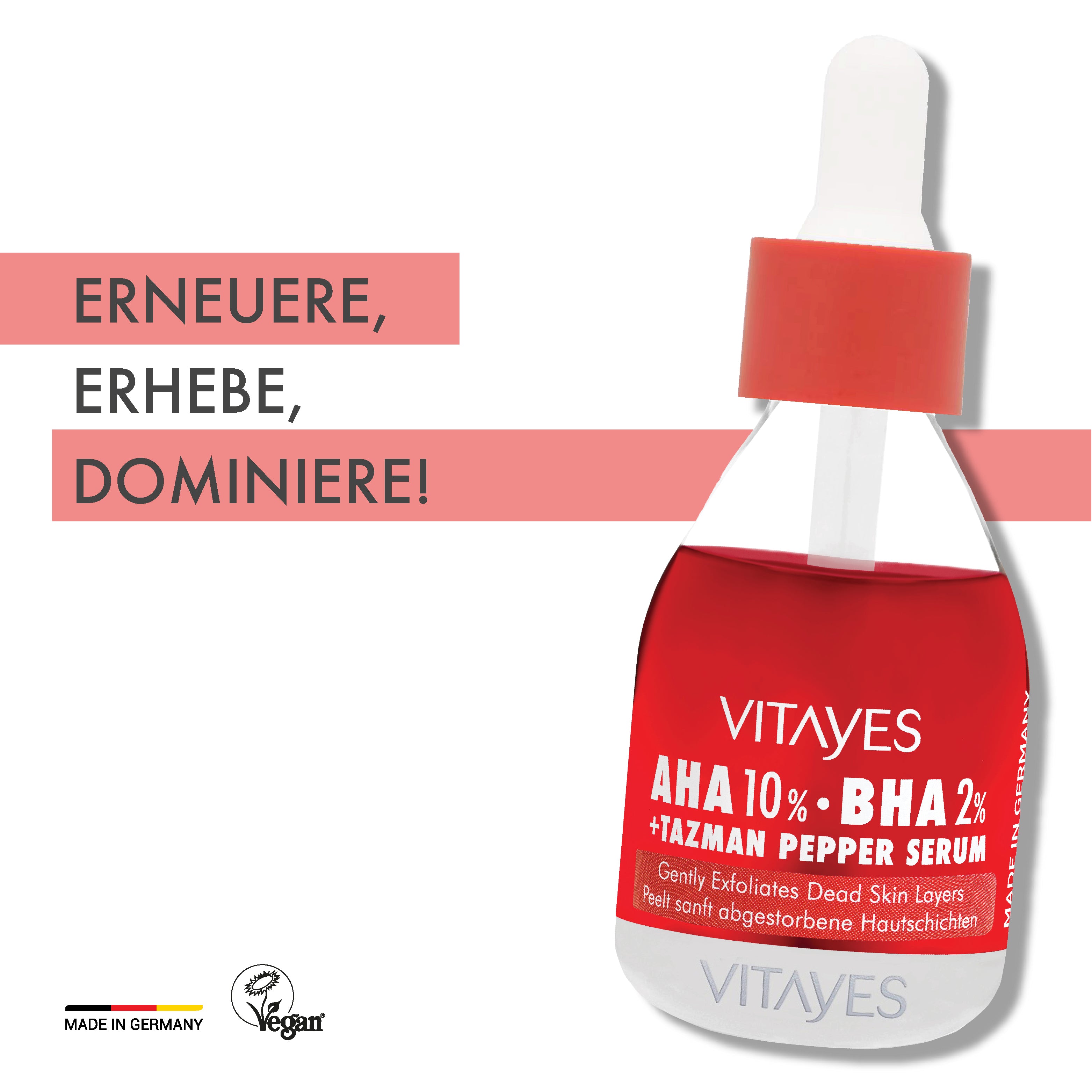 Sivilce Akne Lekeleri Karşıtı Gözenek Sıkılaştırıcı Yenileme Etkili Vitayes Aha & Bha Peeling Serum