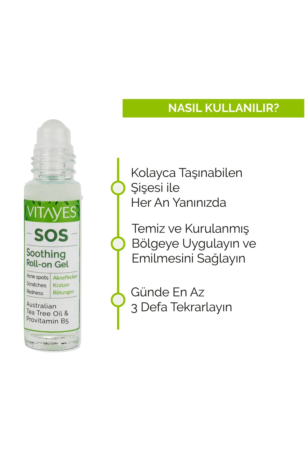 Onarıcı ve Yatıştırıcı Vitayes Çay Ağacı Yağı Özlü SOS Serum