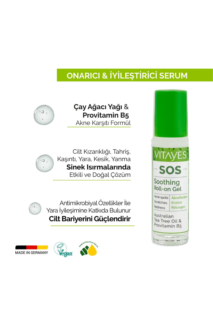 Onarıcı ve Yatıştırıcı Vitayes Çay Ağacı Yağı Özlü SOS Serum