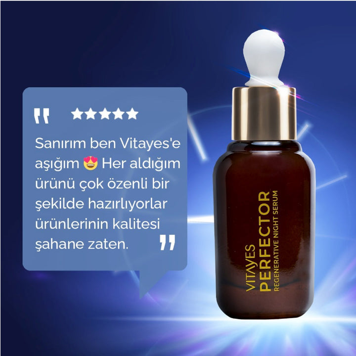 Hyaluronik Asit ve Mineralli Yenileyici Aydınlatıcı Etkili Vitayes Gece Serum